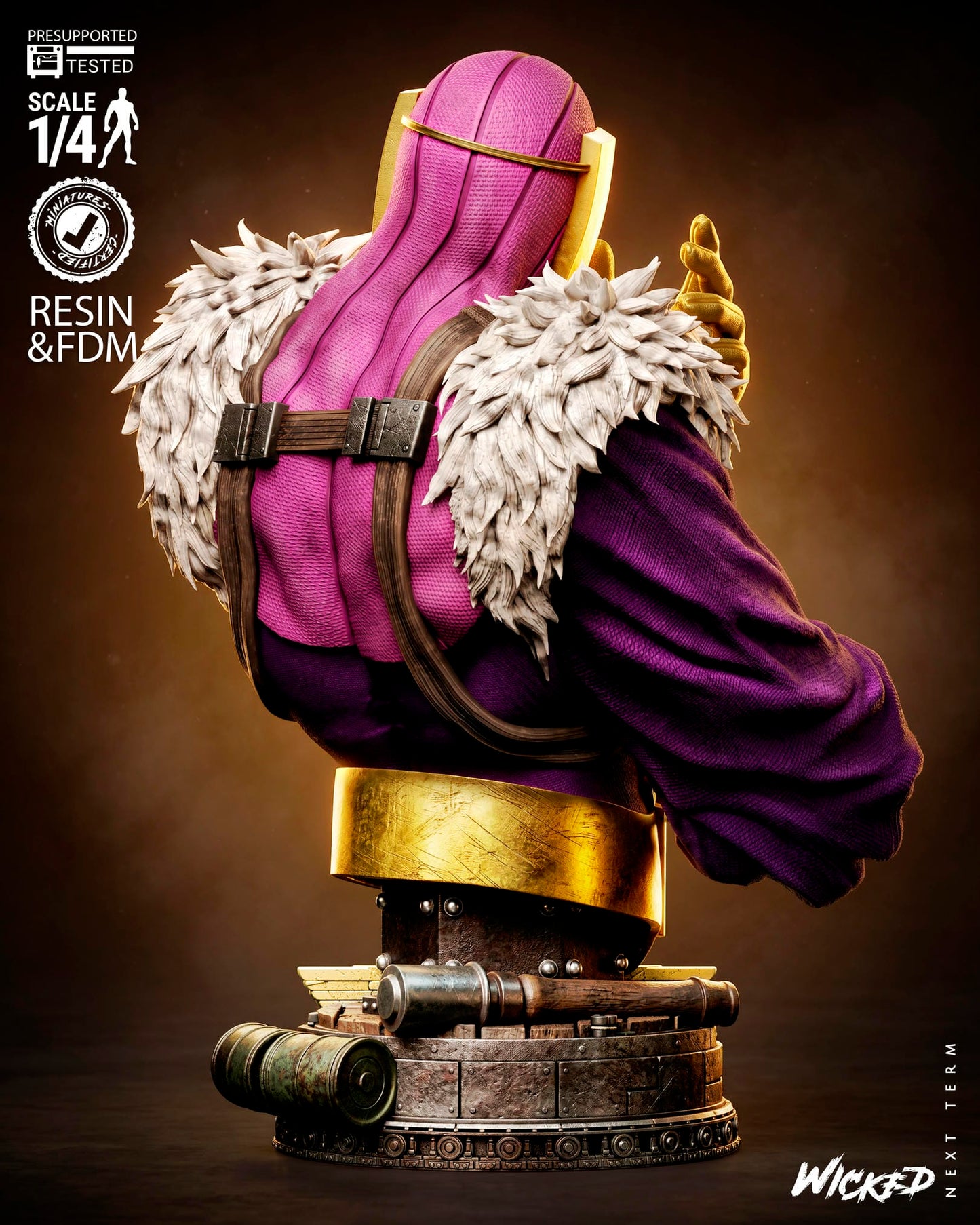 Baron Zemo Bust -3d Printed Model Kit - Fan Art