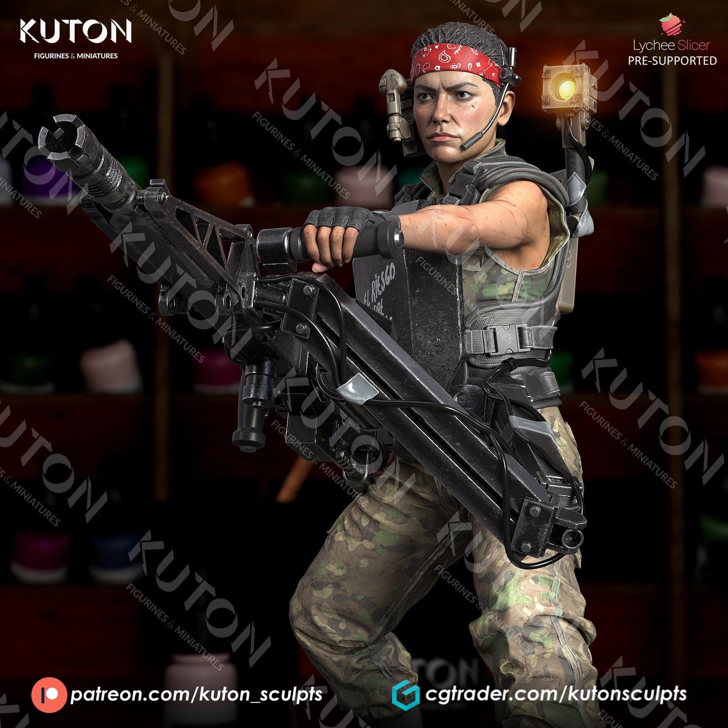 Private Vasquez (Alien) 3D Printed model 412mm (1/4 scale) - Fan Art