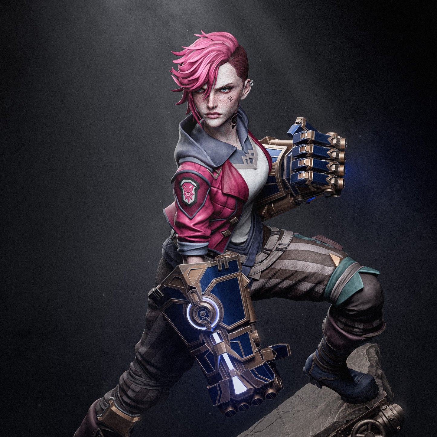 Arcane - Vi 3D Printed Statue Model Kit - Unpainted and Unassembled V1