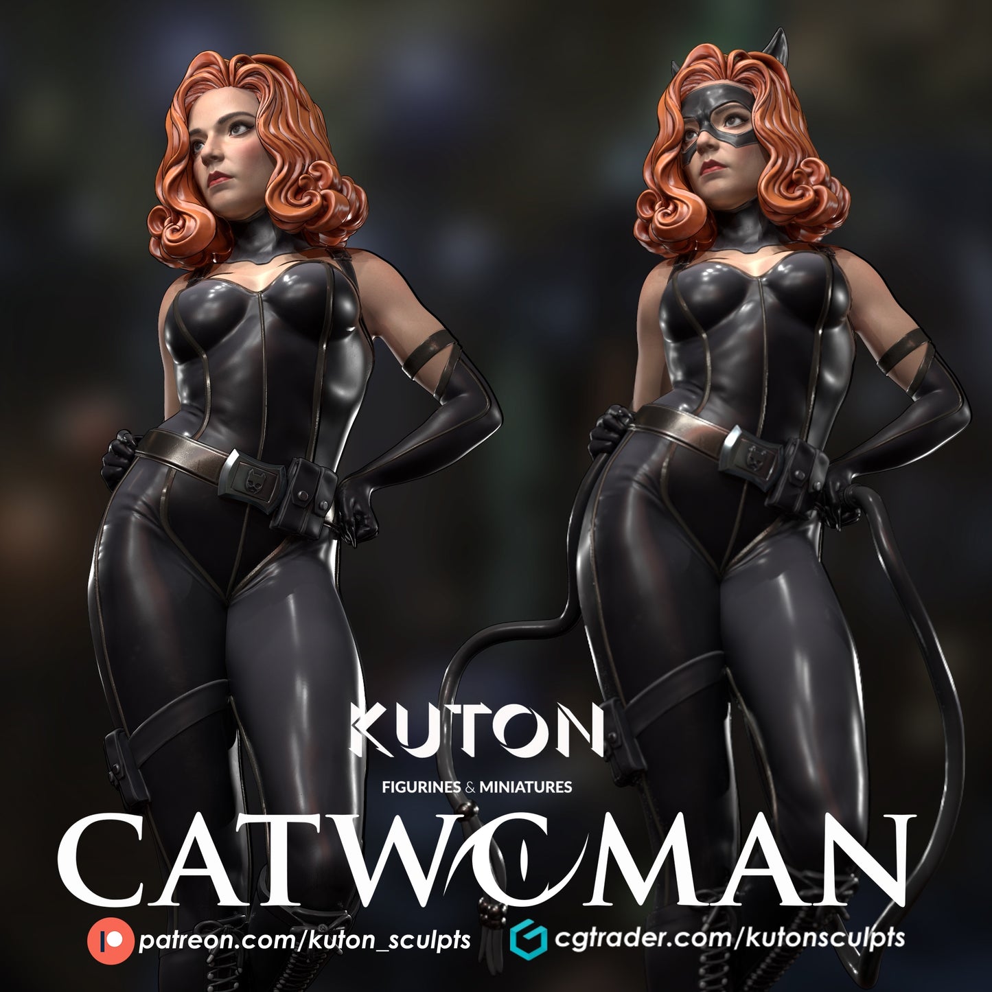 Catwoman 3D Printed model 240mm (1/10 scale) - Fan Art