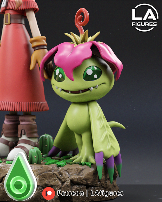 Mimi and Palmon (Digimon) Statue - 200mm - 3D Print Fan Art