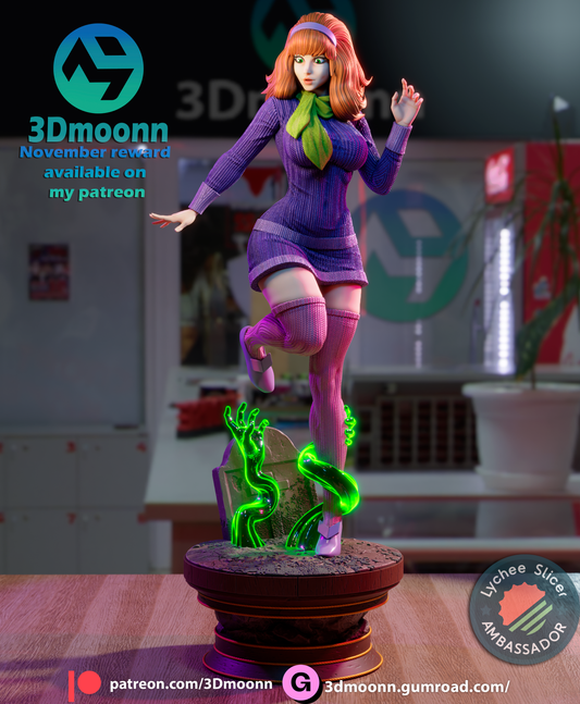 Daphne 3D Printed Model Kit Statue - Unpainted and Unassembled