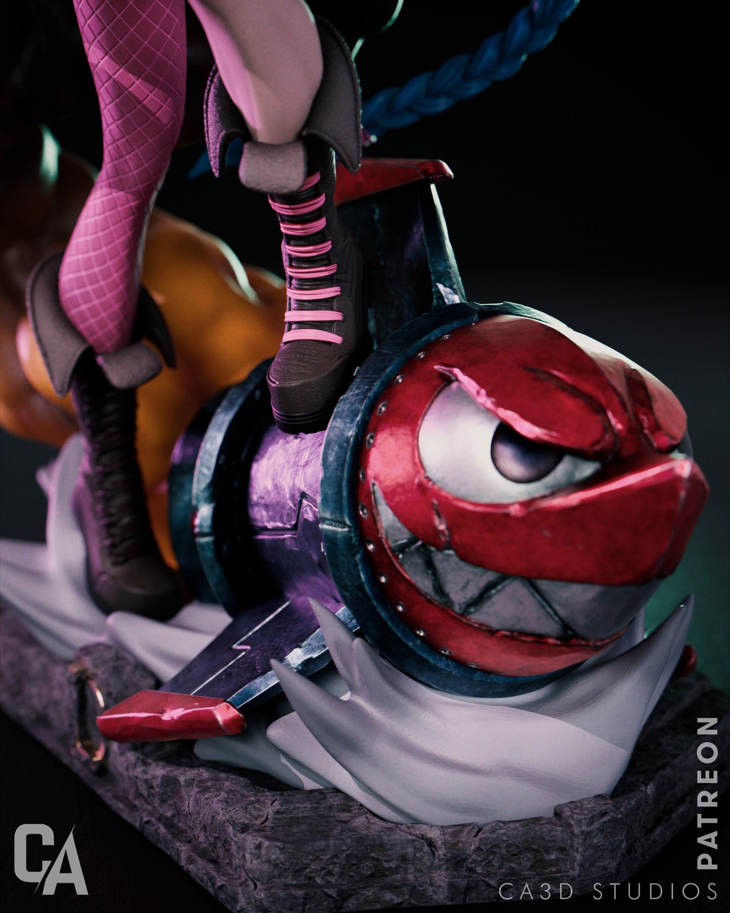 Arcane - Jinx 3D Printed Statue Model Kit - Unpainted and Unassembled V2