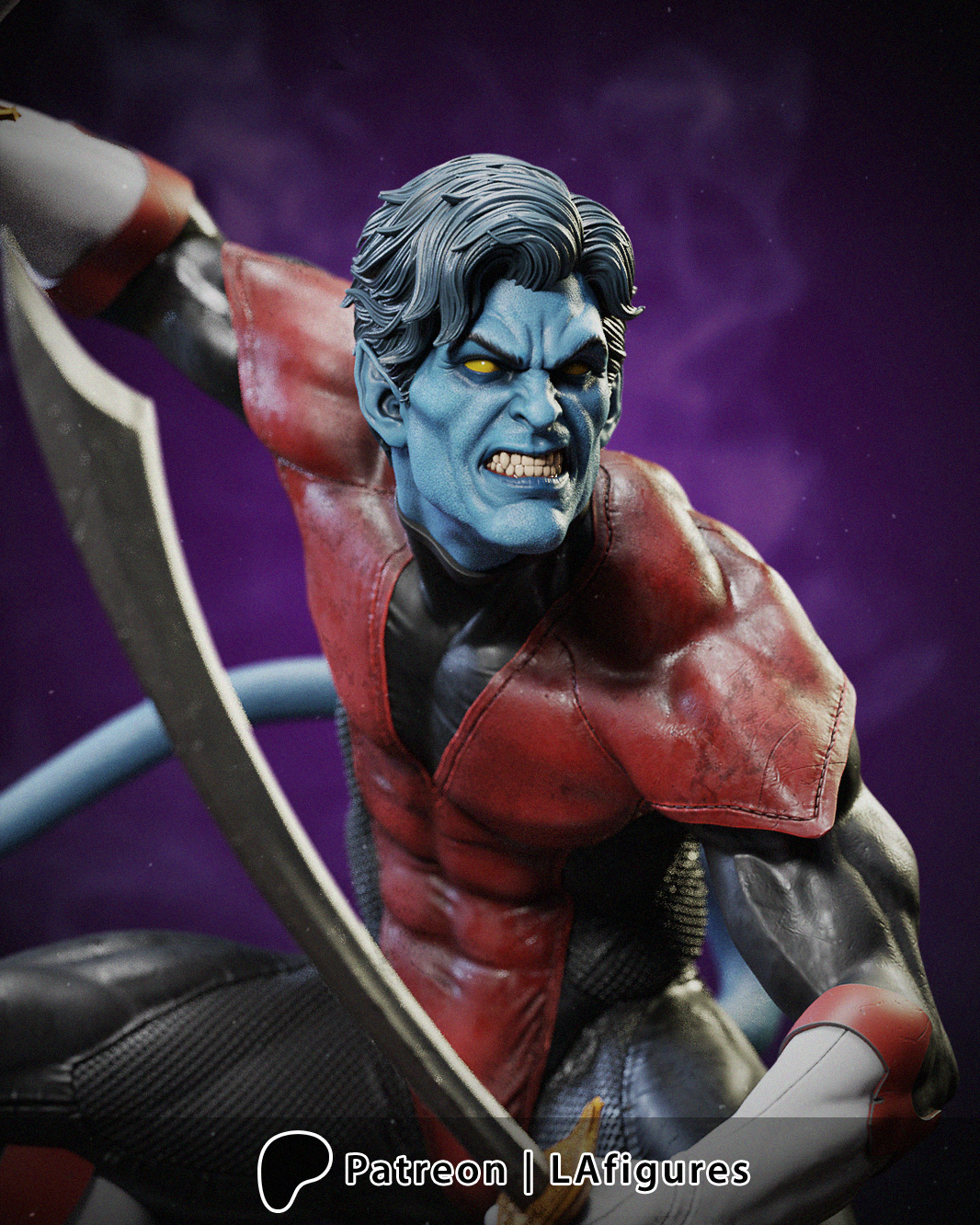 Nightcrawler (X-Men) 3D Print Fan Art - 10 Scale - LA Figures