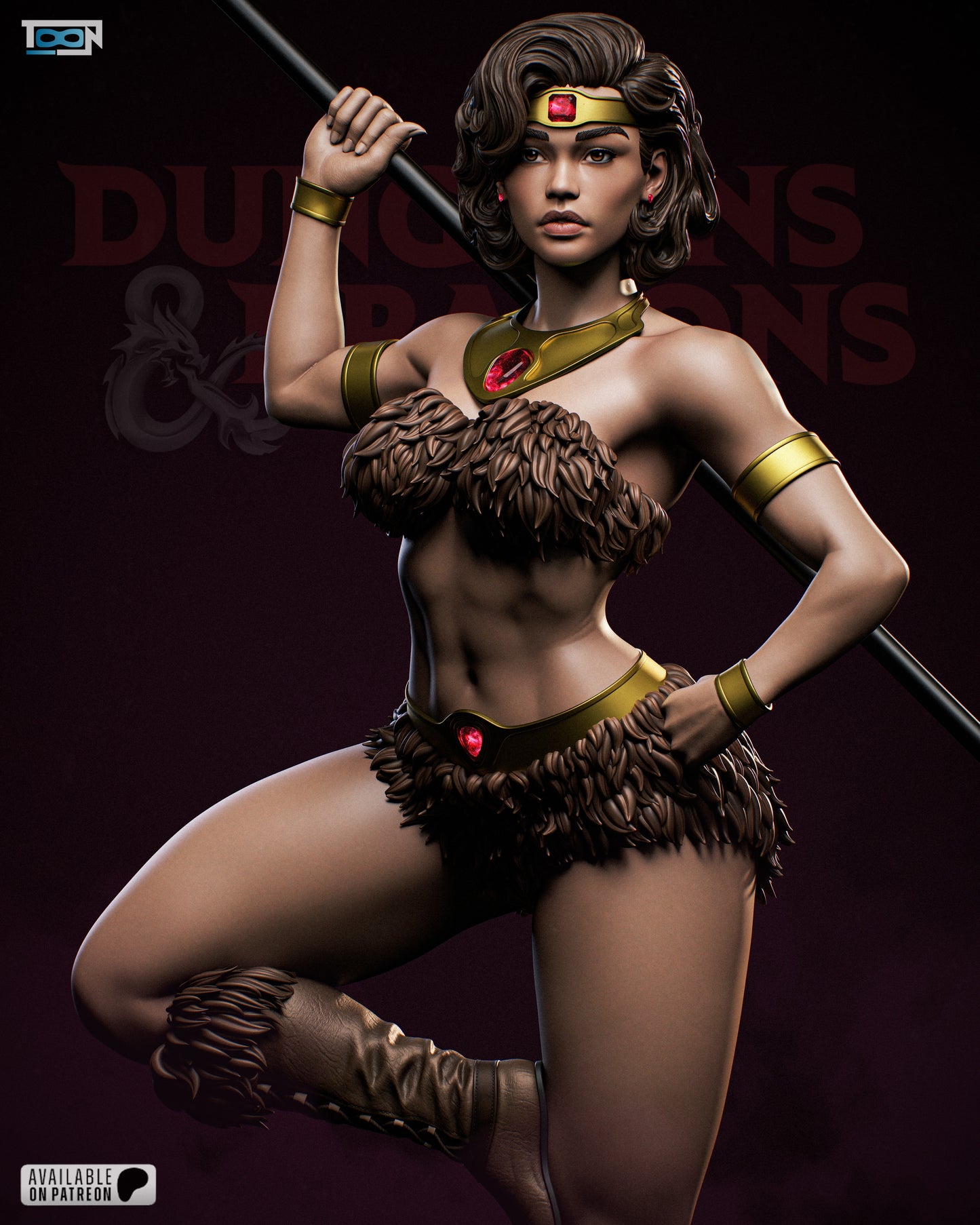 Diane - D&D 3D Printed Statue Model Kit - 6 Scale