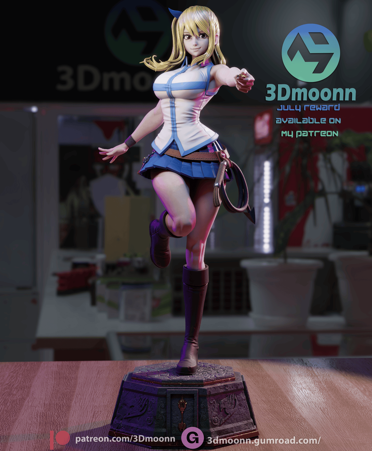 Lucy (Fairy Tail) Statue - Fan Art - 3D Print Kit