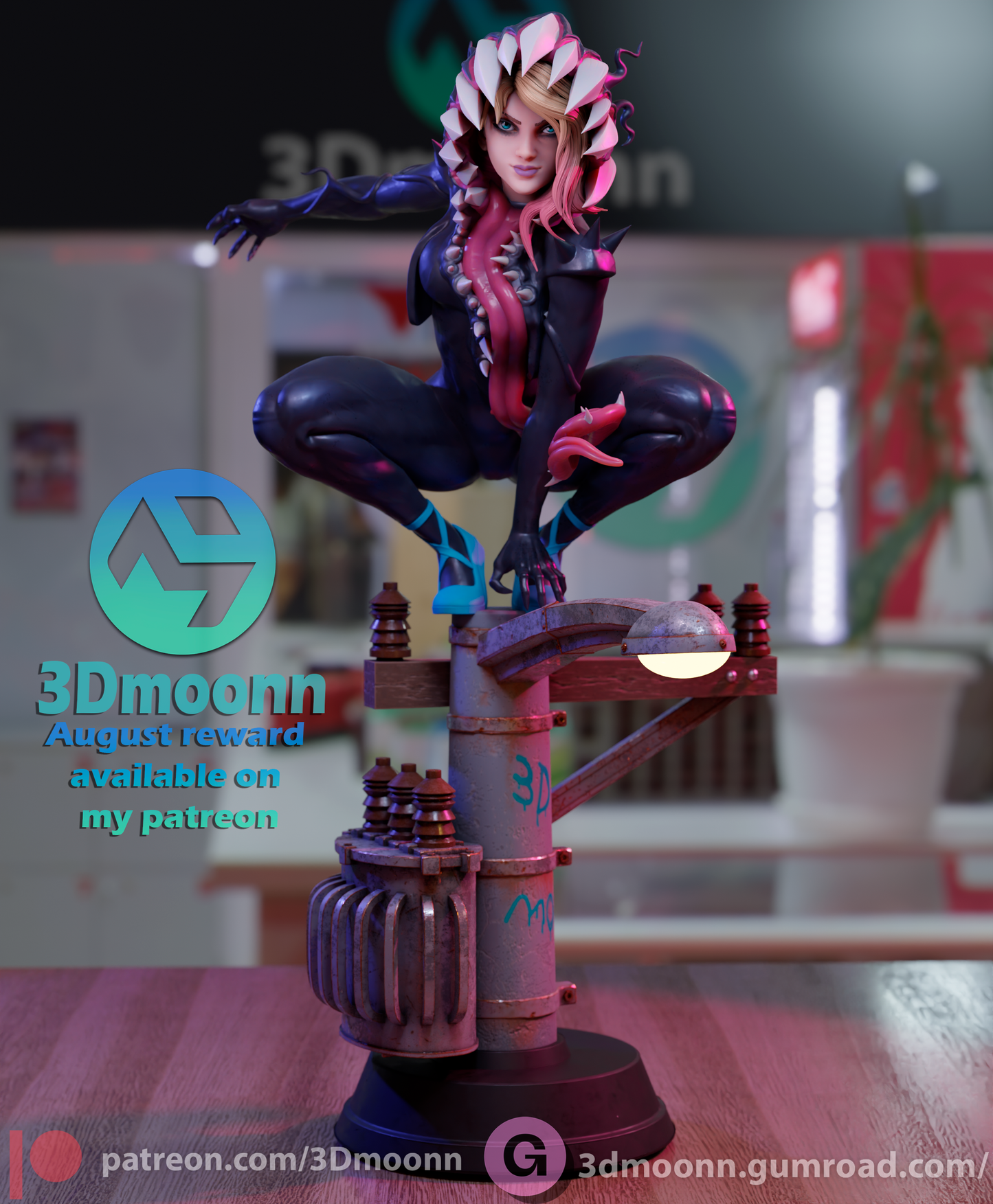 Spider Gwen & Spider Venom - 6 Scale - 3D printed Statue Model Kit - Unpainted and Unassembled