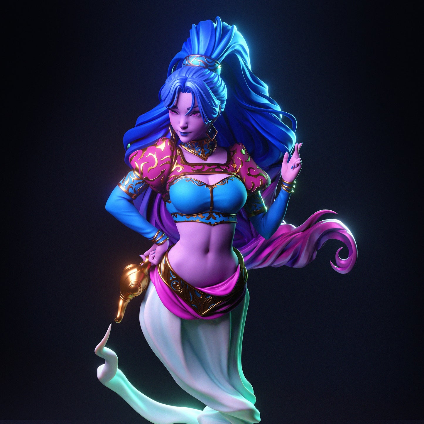 Djinn - 3D Printed Statue - 6 and 9 Scale (Genie)