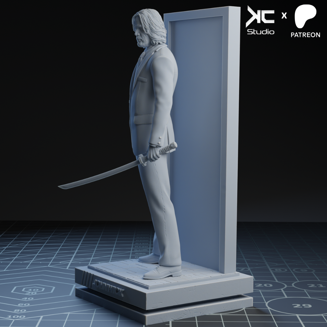 John Wick - 3D Print Model Kit - 1:10 or 1:6 Scale - Fan Art