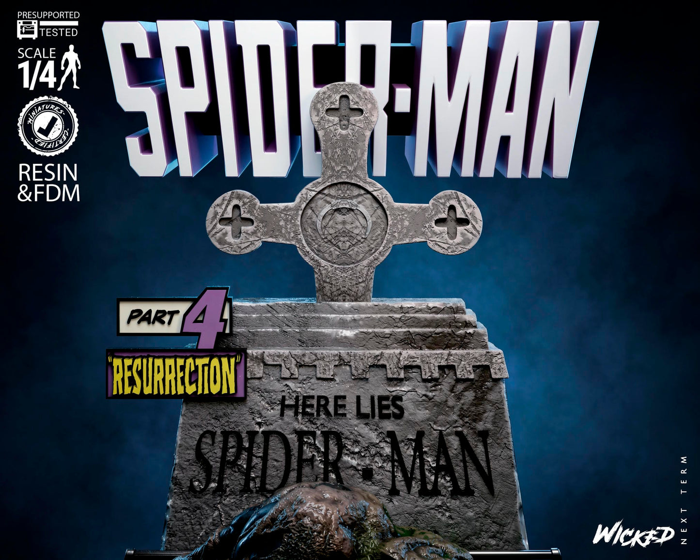 Spider-man Tomb (Last Hunt) Sculpt -3d Printed Model Kit - Fan Art