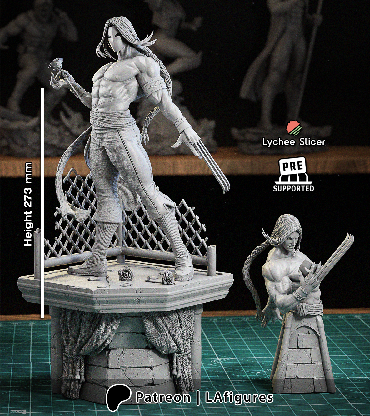 Vega (Street Fighter) Statue - Fan Art 10 scale 3D Print Kit