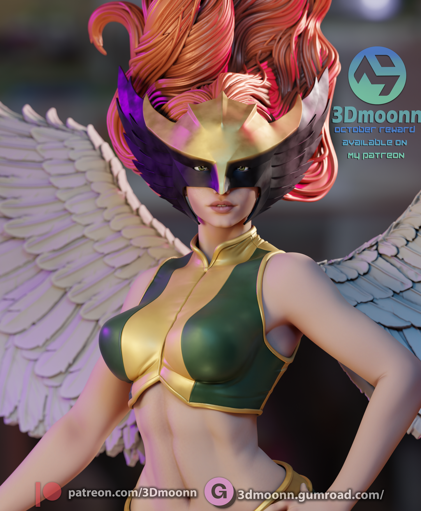 Hawkgirl (Shiera Sanders) - 3d Printed 1:6 model kit (Fan Art)