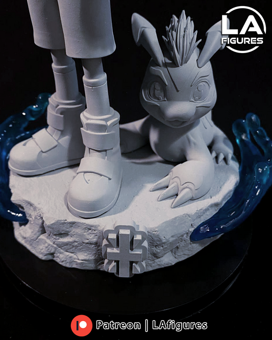 Joe and Gomamon (Digimon) Statue - 217mm - 3D Print Fan Art