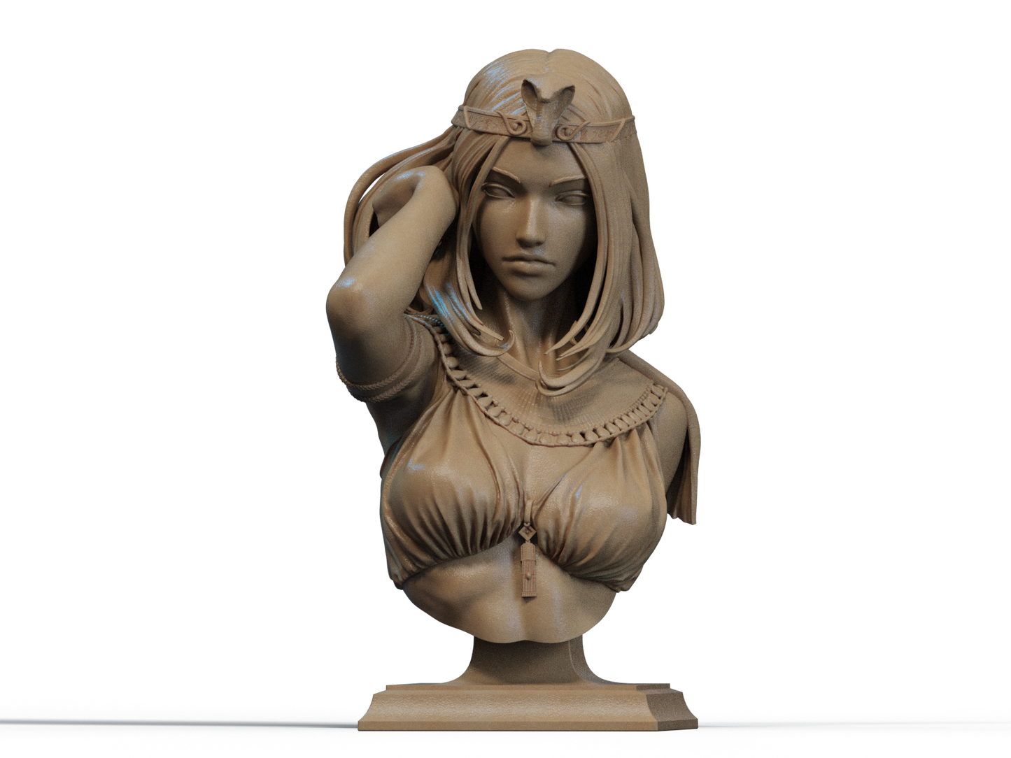 Cleopatra Statue - 3D Printed Model - Unpainted and Unassembled