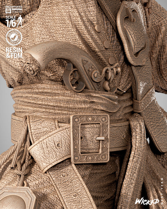 Jack Sparrow (Pirates of Caribbean) - Sculpt - 3d Printed Model Kit