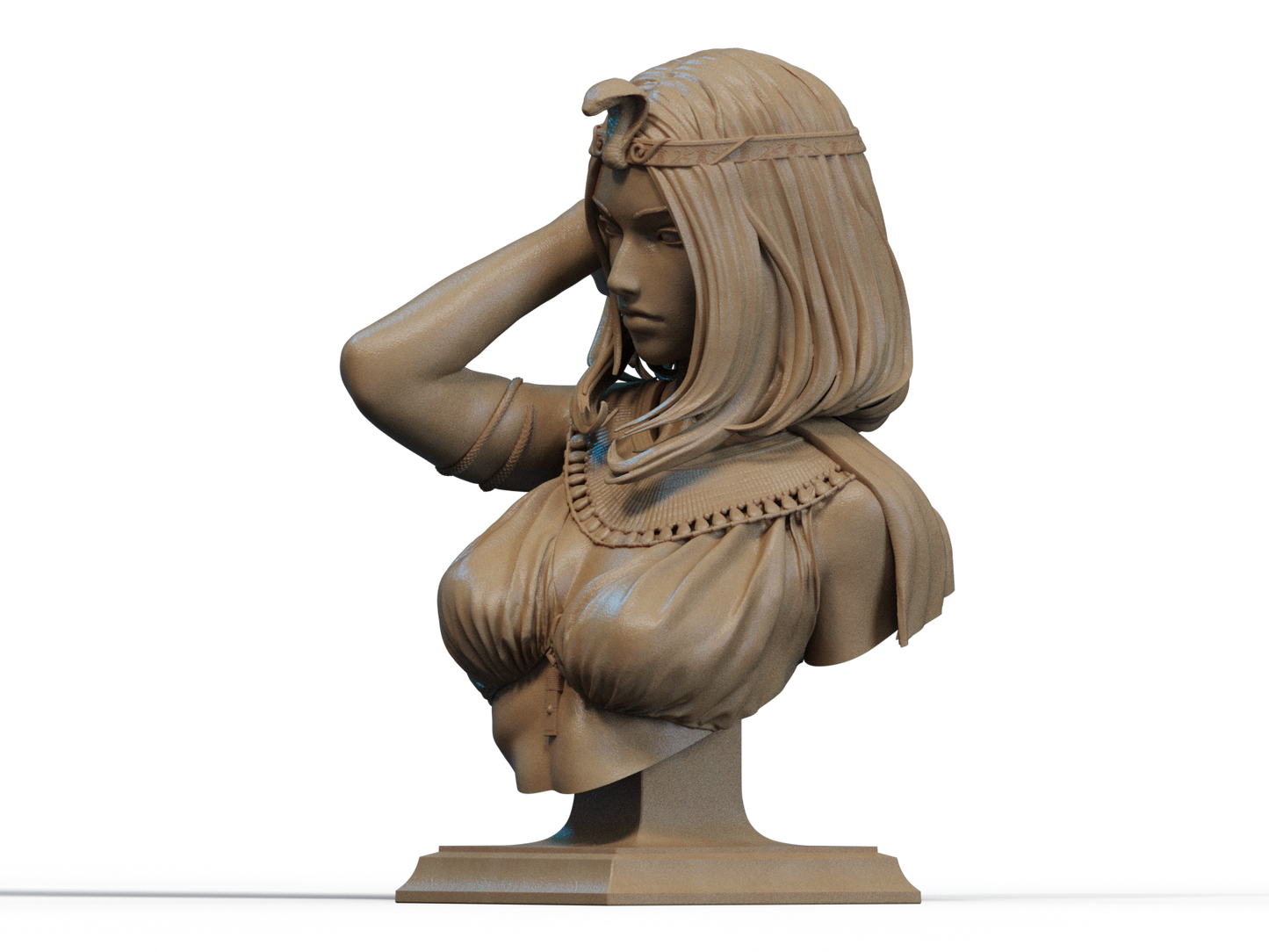 Cleopatra Statue - 3D Printed Model - Unpainted and Unassembled