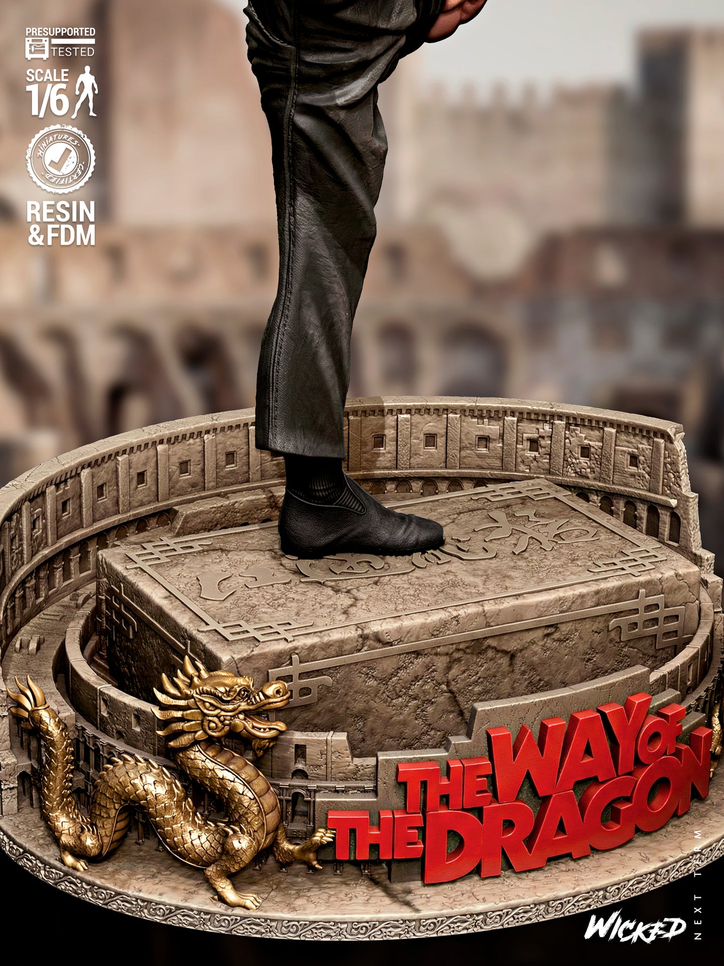 Bruce Lee Statue -3D Printed Model Kit 6 / 12 Scale Model Kit