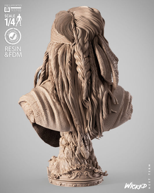 Jack Sparrow (Pirates of Caribbean) - Bust - 3d Printed Model Kit