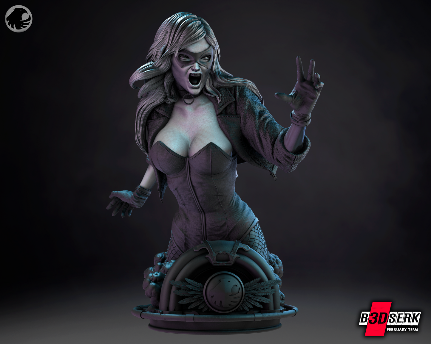 Black Canary (DC) Bust - 4 or 8 scale (250mm or 125mm) Fan Art - 3D Printed