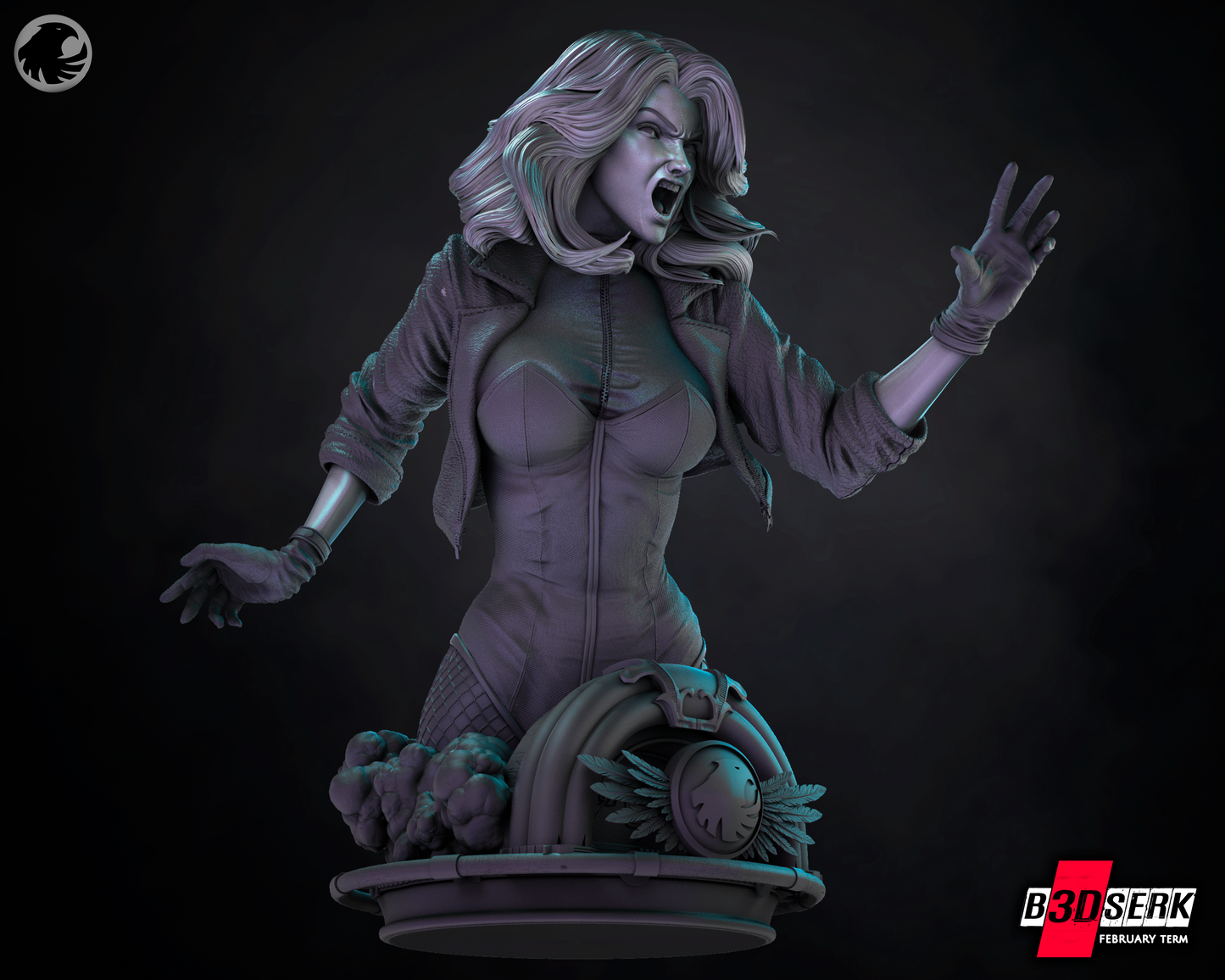 Black Canary (DC) Bust - 4 or 8 scale (250mm or 125mm) Fan Art - 3D Printed