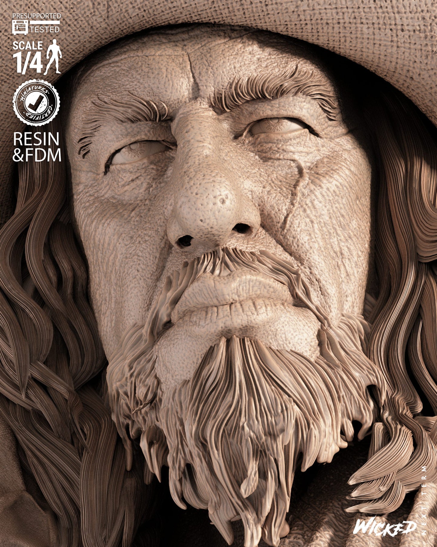 Hector Barbossa (Pirates of Caribbean) - Bust - 3d Printed Model Kit