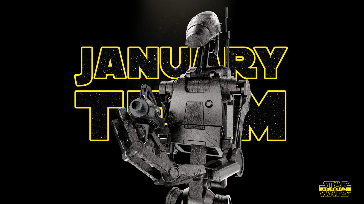 Combat Droid B1 Sculpture (Fan Art) - 1:6 or 1:12 Scale (340mm or 170mm) - 3D Printed