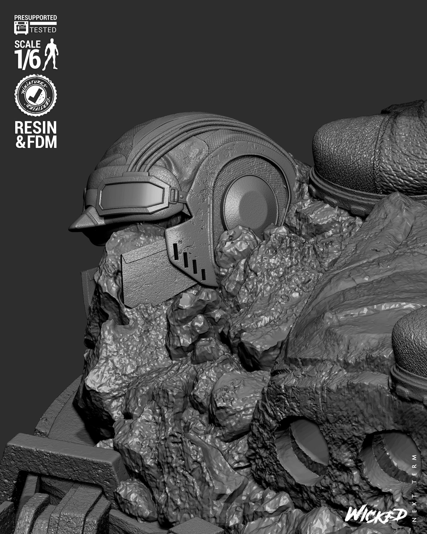 Captain America (Fan Art) Sculpt - 1:6 and 1:12 scale 3d Printed Model Kit