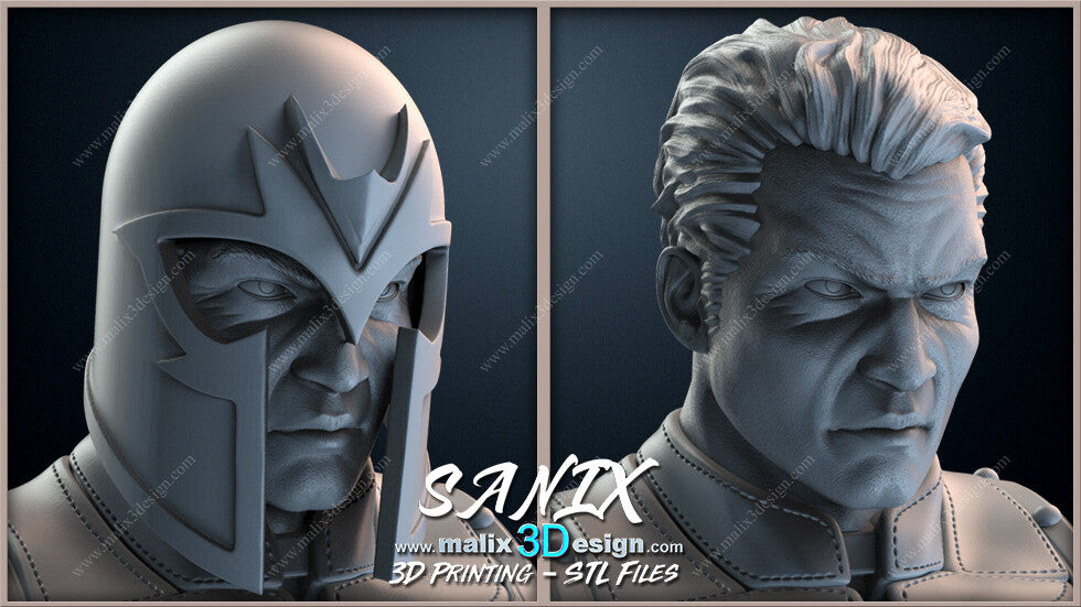 Magneto Bust - 200mm 3D printed Model Kit - Unpainted and Unassembled