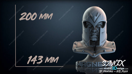 Magneto Bust - 200mm 3D printed Model Kit - Unpainted and Unassembled