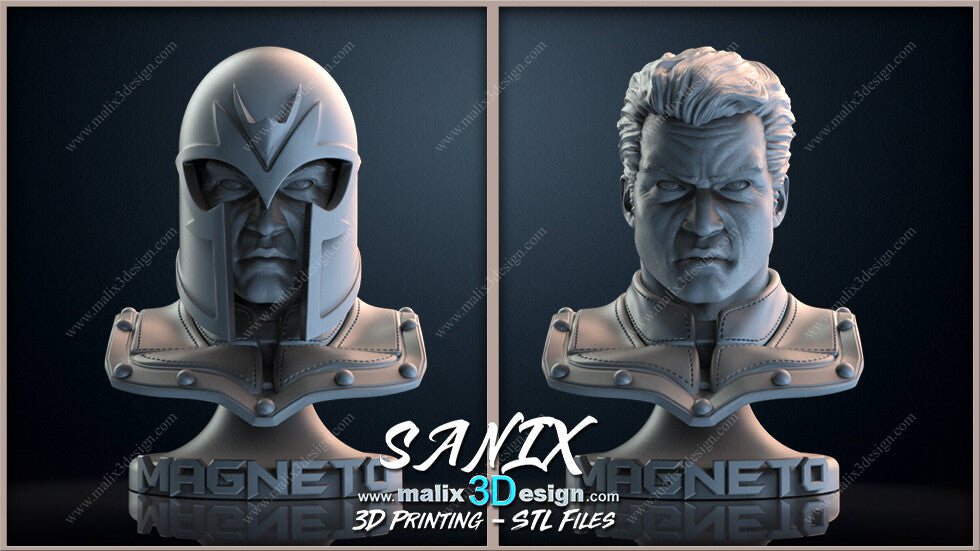 Magneto Bust - 200mm 3D printed Model Kit - Unpainted and Unassembled