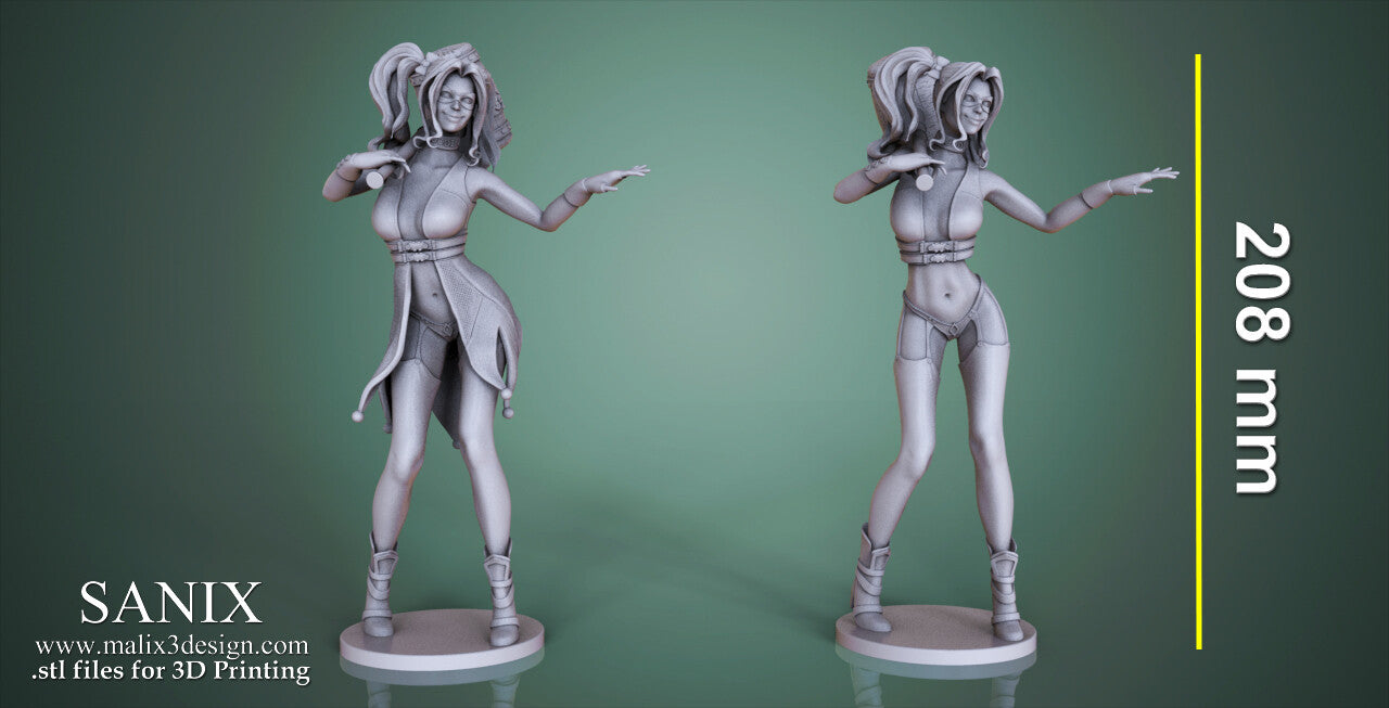 Harley Quinn 3D Model Statue - 208mm