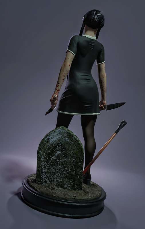 Wednesday Addams - 3D printed Statue
