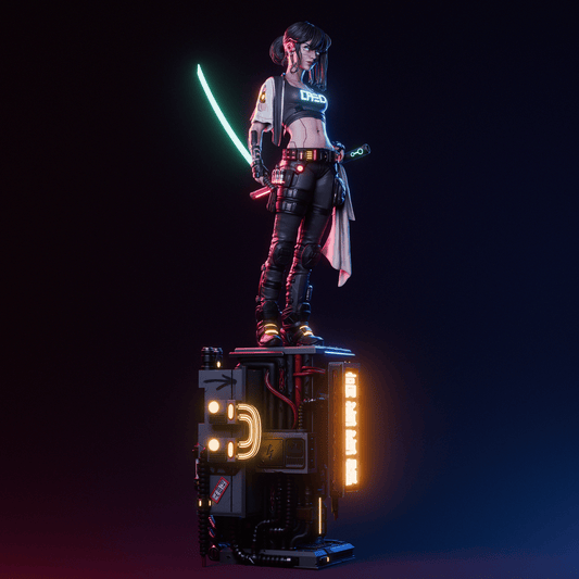 Cyber Samurai - 3D Printed Model Kit - 1:6 scale