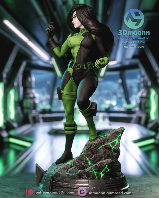 Shego (Kim Possible) - 3d Printed 1:6 model kit (Fan Art)