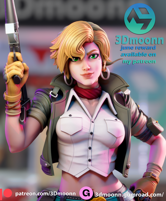 Eri Kasamoto (Metal Slug) Statue - Fan Art - 3D Print Kit