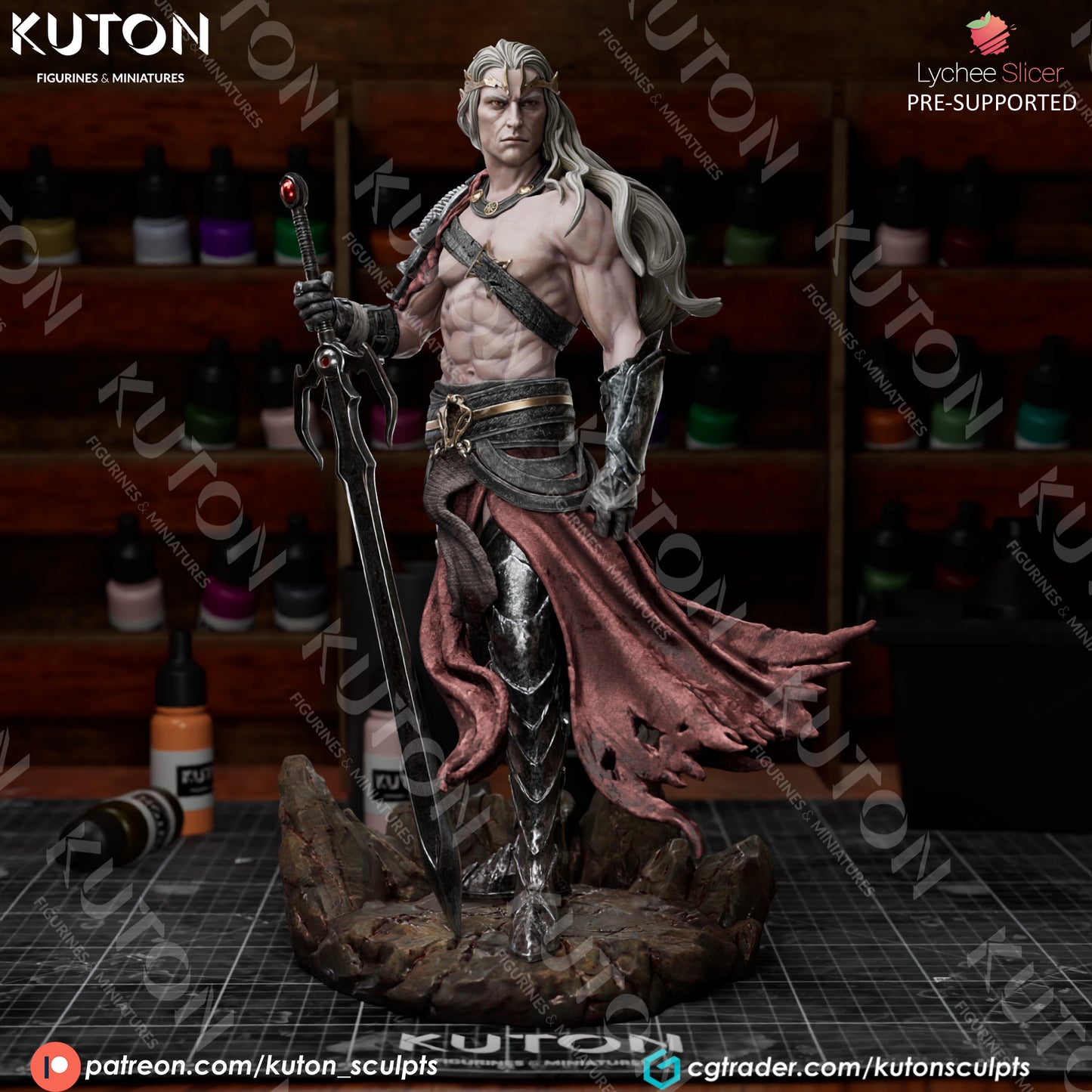 Elric 3D Printed model 195mm (1/10 scale) - Fan Art