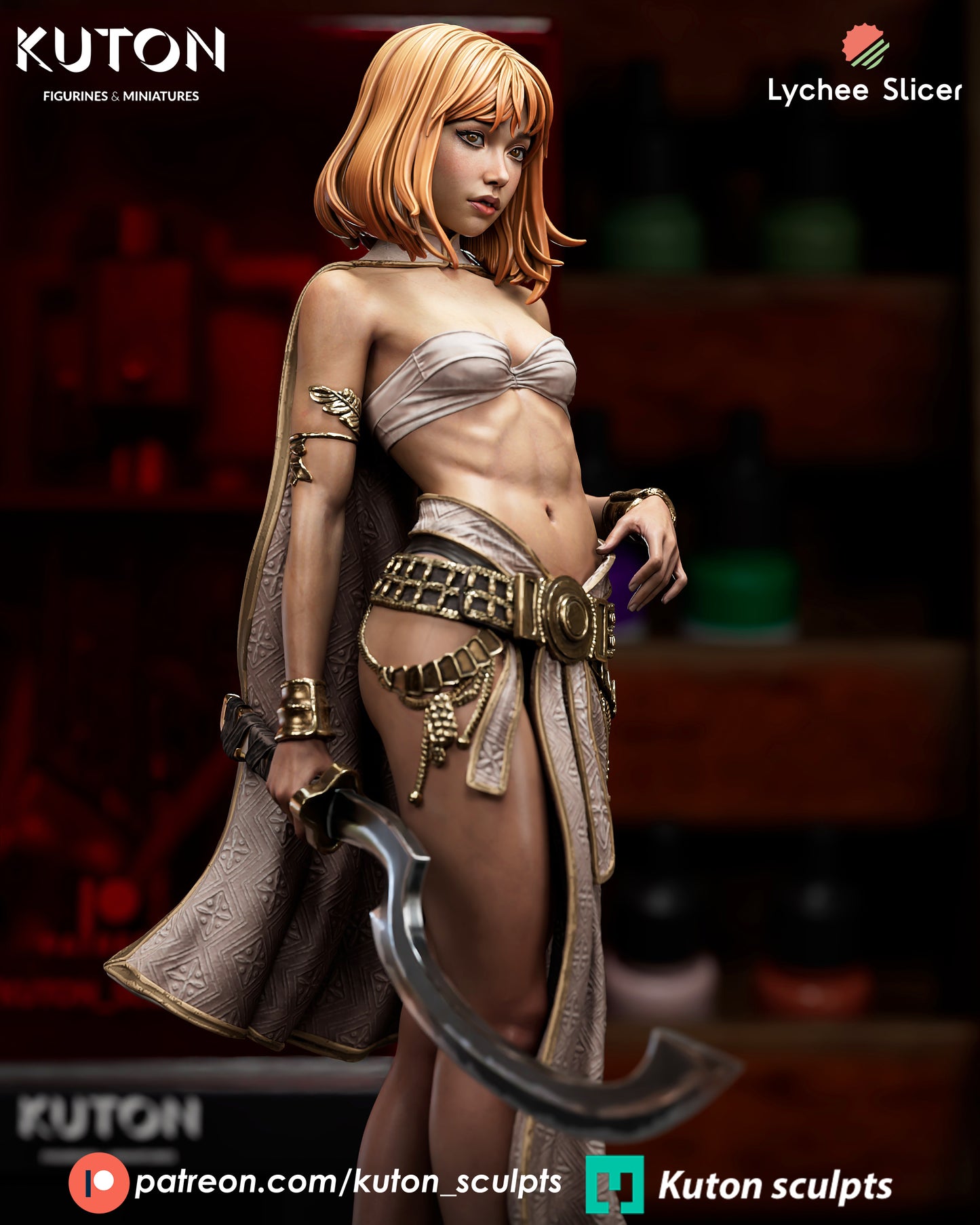 Brunhild - 3D Model Kit Statue - 190mm - 10 Scale Miniature 120mm