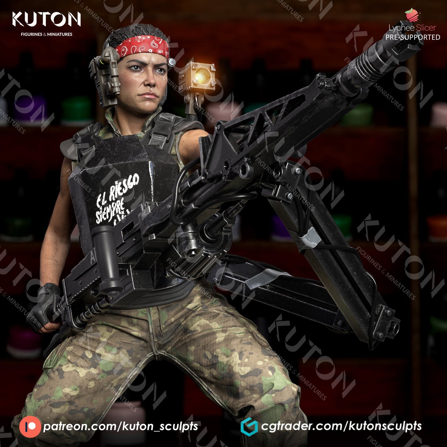 Private Vasquez (Alien) 3D Printed model 412mm (1/4 scale) - Fan Art