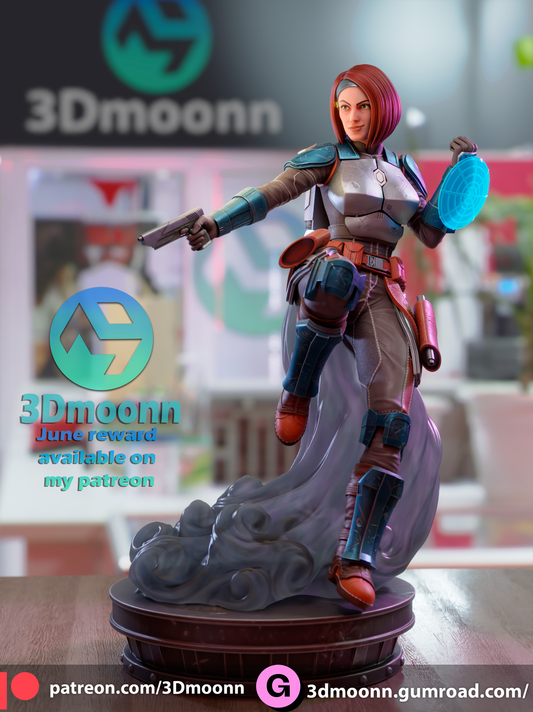 Bo Katan 3D Printed Model Kit Statue - Unpainted and Unassembled