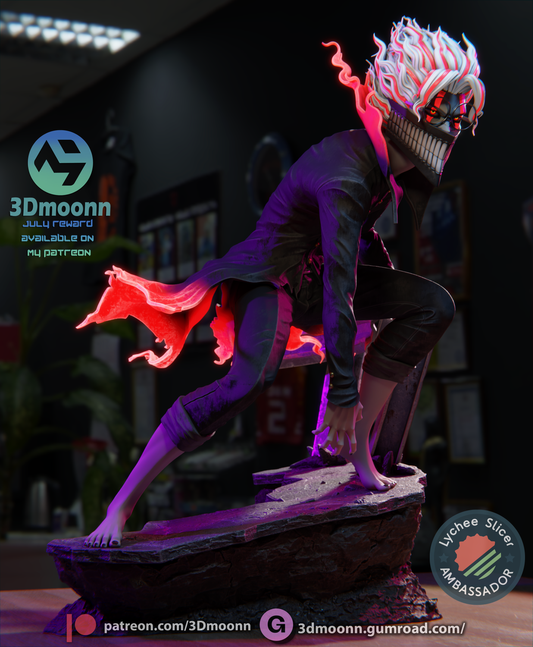 Okarun (Dandadan) Statue - Fan Art - 3D Print Kit