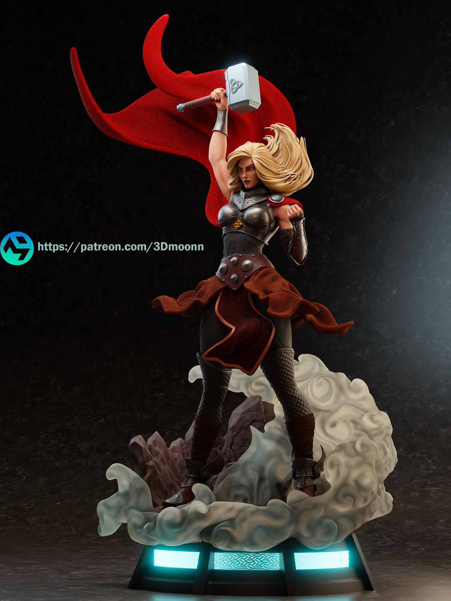 Jane Foster - Lady Thor - 3D Printed Statue Bust - 2 Heads