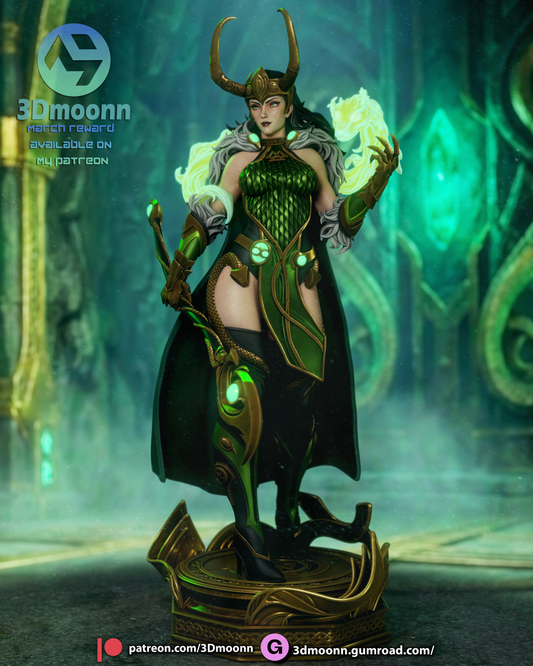 Lady Loki -3d Printed model kit (Fan Art)