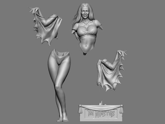 Lily Munster -3D Printed Statue 250mm Model Kit