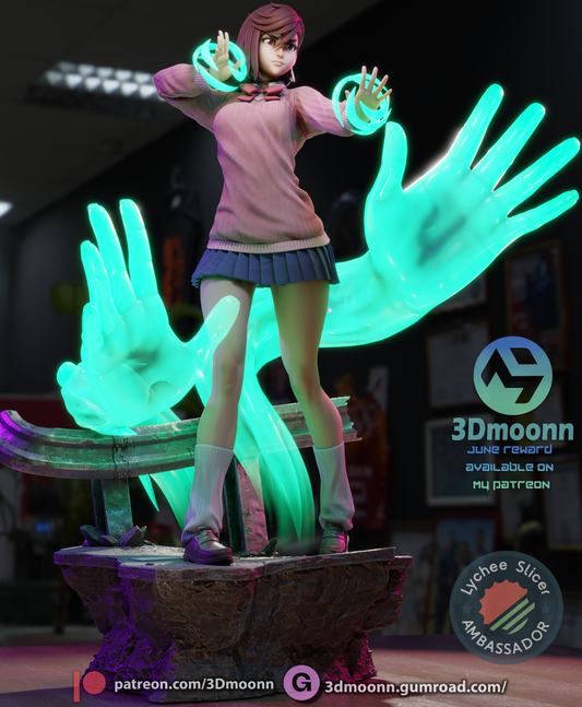 Momo Ayase (Dandadan) - 3d Printed 1:6 model kit (Fan Art)