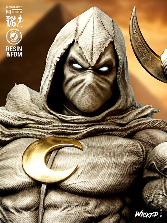 Moon Knight (Marc Spector) Sculpt -3d Printed Model Kit - Fan Art