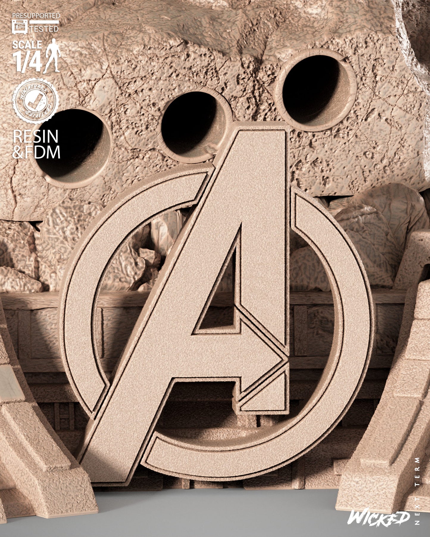Captain America - Bust - 3d Printed Model Kit