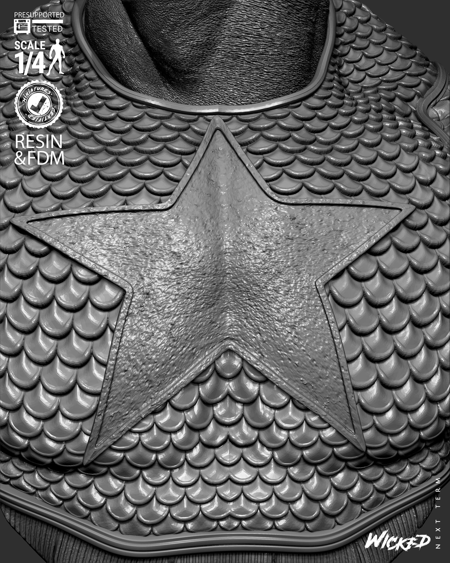 Captain America - Bust - 3d Printed Model Kit