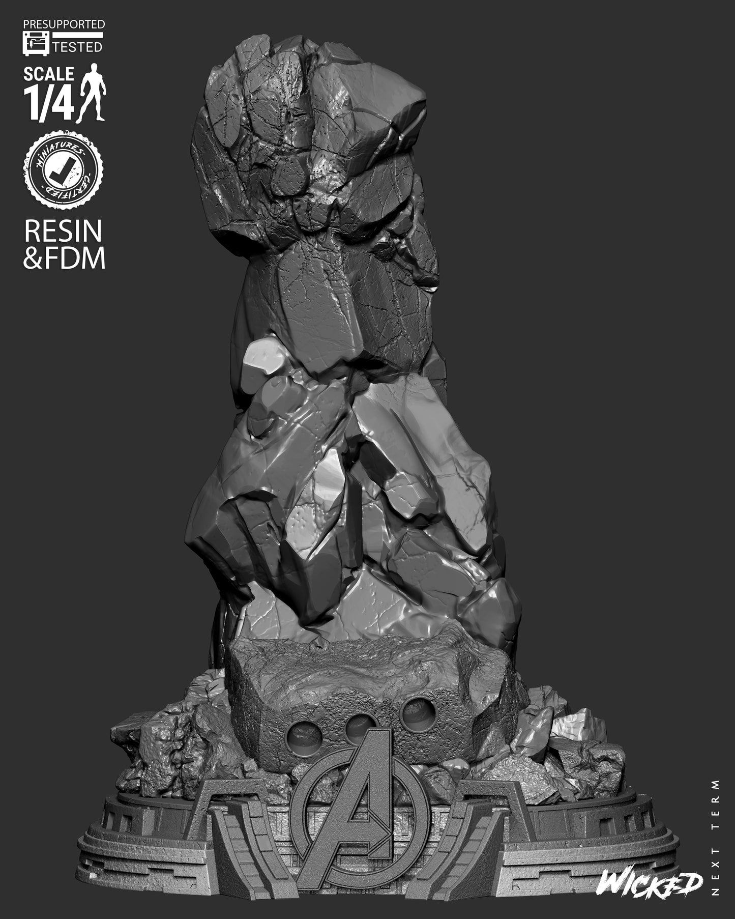 Captain America - Bust - 3d Printed Model Kit