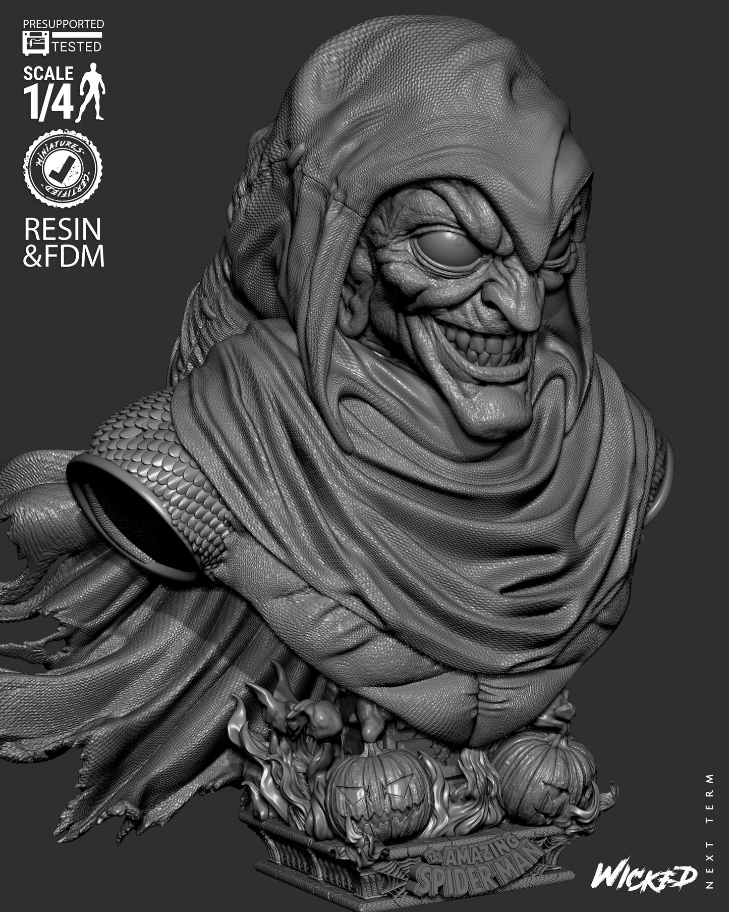 The Hobgoblin - Bust - 3d Printed Model Kit