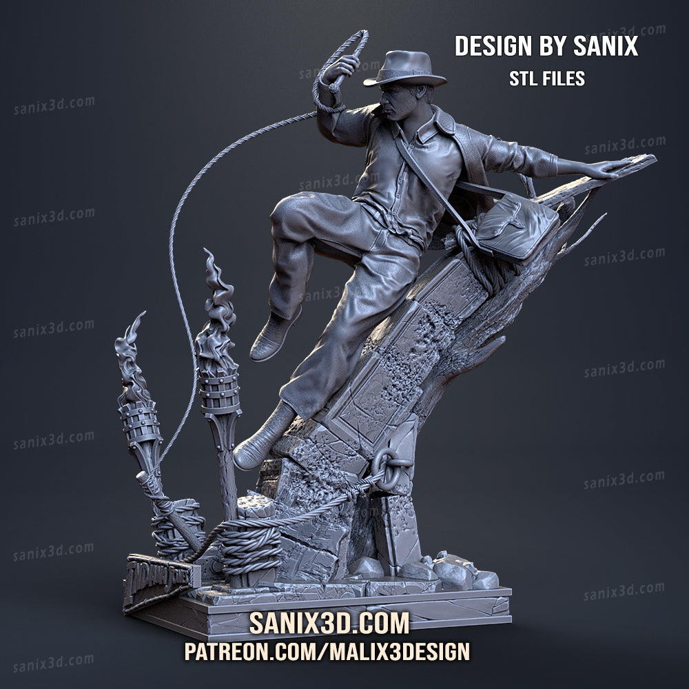 Indiana Jones 3D Printed model (1/10 scale) - Fan Art (Sanix)